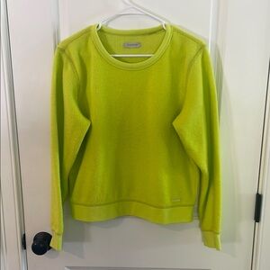 🎾 Outerknown Organic High Rise Crew Neck Terrycloth  Lime Tennis Ball Yellow
